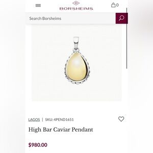 Lagos silver and 18k gold High Bar pendant